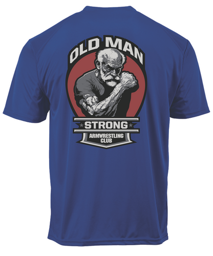 Old Man Strong Armwrestling Club Shirt 95% Cotton American Apparel