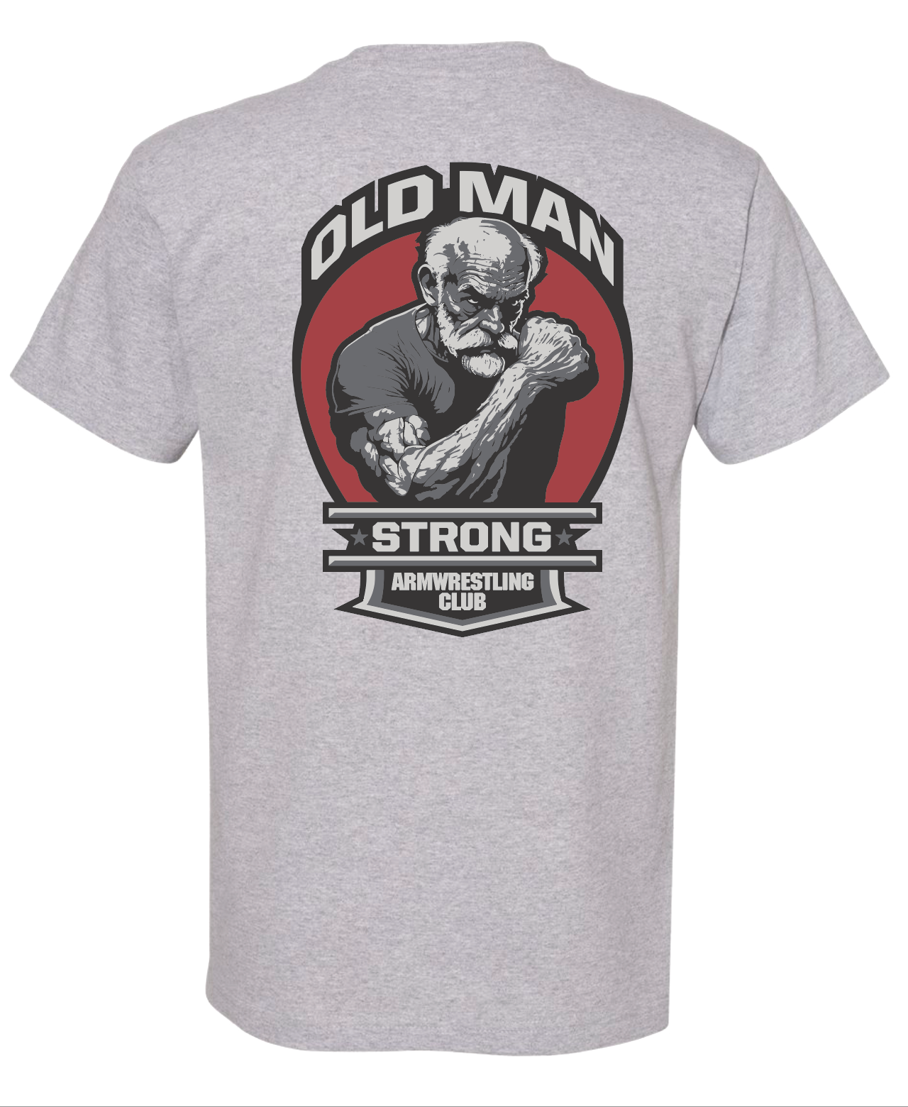 Old Man Strong Armwrestling Club Shirt 95% Cotton American Apparel