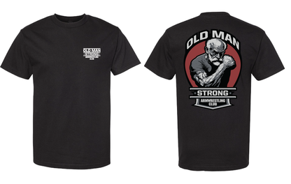 Old Man Strong Armwrestling Club Shirt 95% Cotton American Apparel